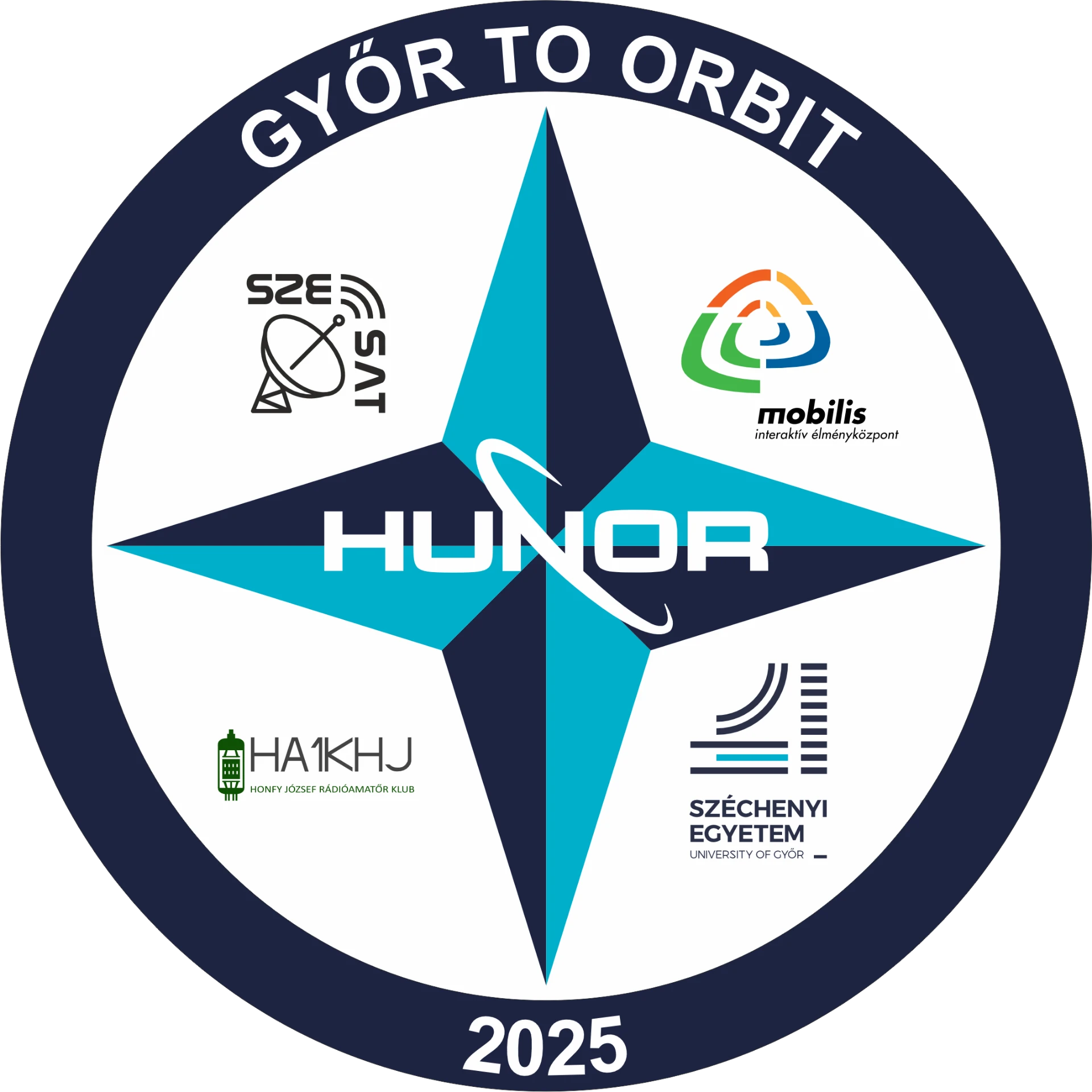 Győr to Orbit 2025 – HUNOR mission patch